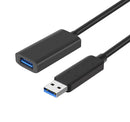 NÖRDIC Active 5m USB3.2 10Gbps USB-A forlængerkabel til Xbox, PS5, Oculus, printer, scanner, Playstation, VR USB-forlængerkabel