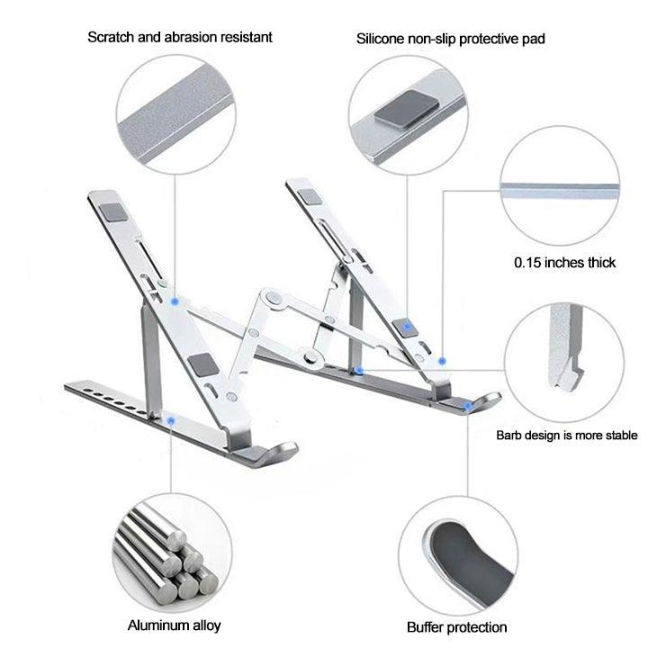 NÖRDIC Aluminium gear justerbare folde laptop tablets og mobiltelefoner laptop holder stand