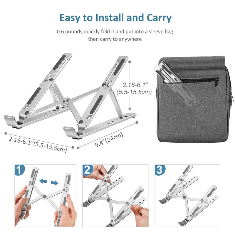 NÖRDIC Aluminium gear justerbare folde laptop tablets og mobiltelefoner laptop holder stand