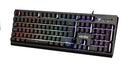 NÖRDIC Backlit Wired RGB Gaming Keyboard, NÖRDIC, Membran Switch, Anti-Ghosting Keys, Medietaster, Aluminium, ABS Plast, USB