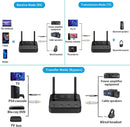 NÖRDIC Bluetooth 5.2 trådløs sender dual link modtager DAC Qualcomm aptXLL aptX HD 3,5 mm AUX RCA optisk