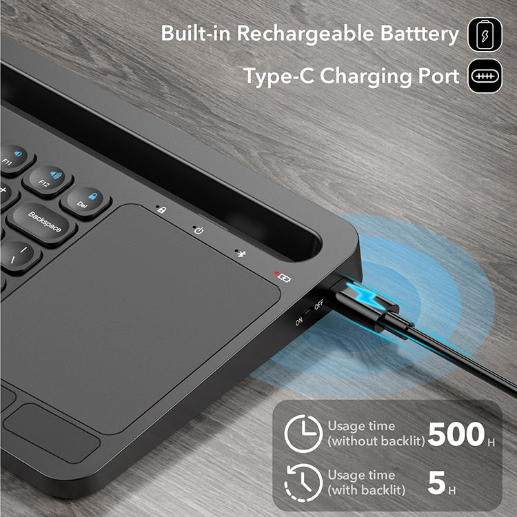 NÖRDIC Bluetooth-tastatur med touchpad, arabisk layout, 78 taster