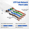 NÖRDIC CAT6 U / UTP flad netværkskabel 50cm 250mhz båndbredde og 10 GBPS Transmissionshastighed Hvid