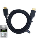 NÖRDIC CERTIFIED CABLES 2m HDMI2.1 Ultra High Speed 8K 60Hz 4K 120Hz 48Gbps Dynamic HDR eARC Game Mode VRR Dolby ATMOS nylon flettet kabel forgyldt