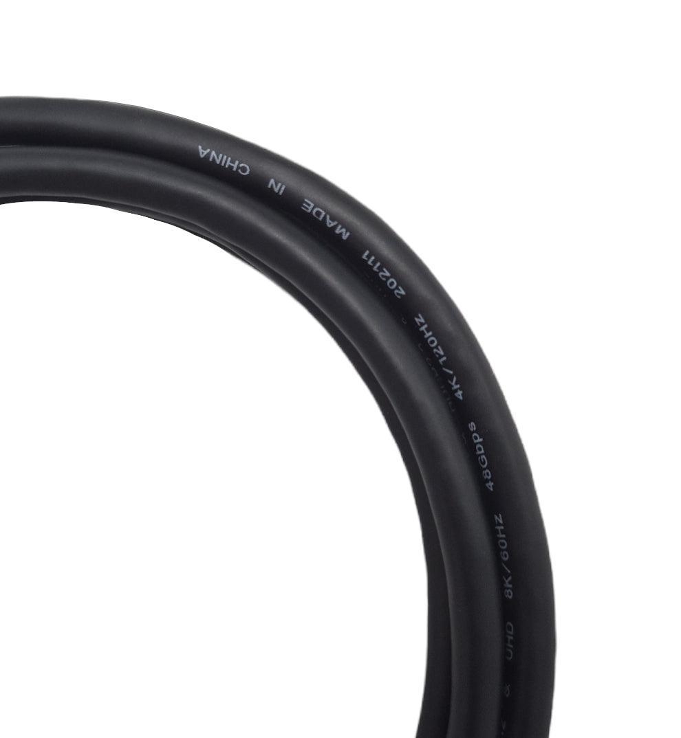 NÖRDIC CERTIFIED CABLES 5m Ultra High Speed HDMI2.1 8K 60Hz 4K 120Hz 144Hz 48Gbps Dynamic HDR eARC Game Mode VRR Dolby ATMOS guldbelagt PVC sort