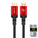 NÖRDIC CERTIFIED CABLES  Certificeret 3m Ultra High Speed HDMI 2.1 4K 8K 60Hz 120Hz 48 Gbps Dynamic HDR eARC VRR nylon flettet kabel forgyldt