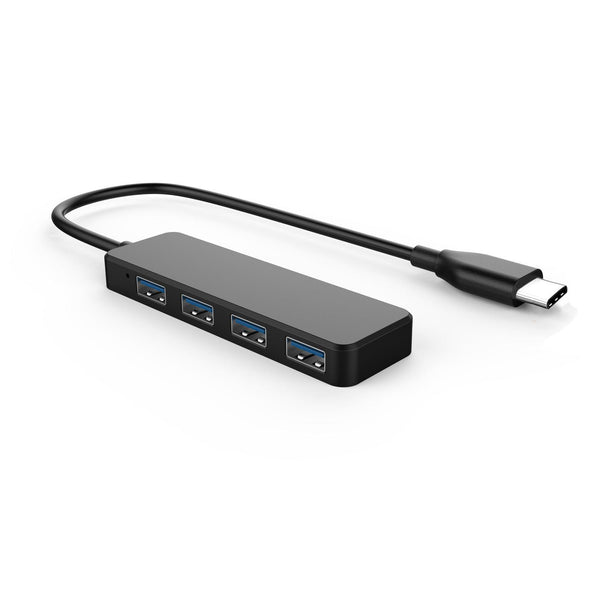 NÖRDIC C USB 3.1 Hub 5Gbps 4PORT 17cm kabel sort