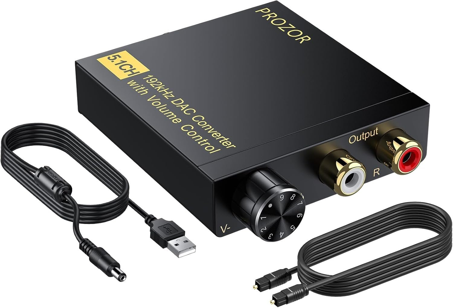 NÖRDIC Digital til Analog DAC 192Khz 5.1CH Koaksial Toslink DTS Dolby AC3