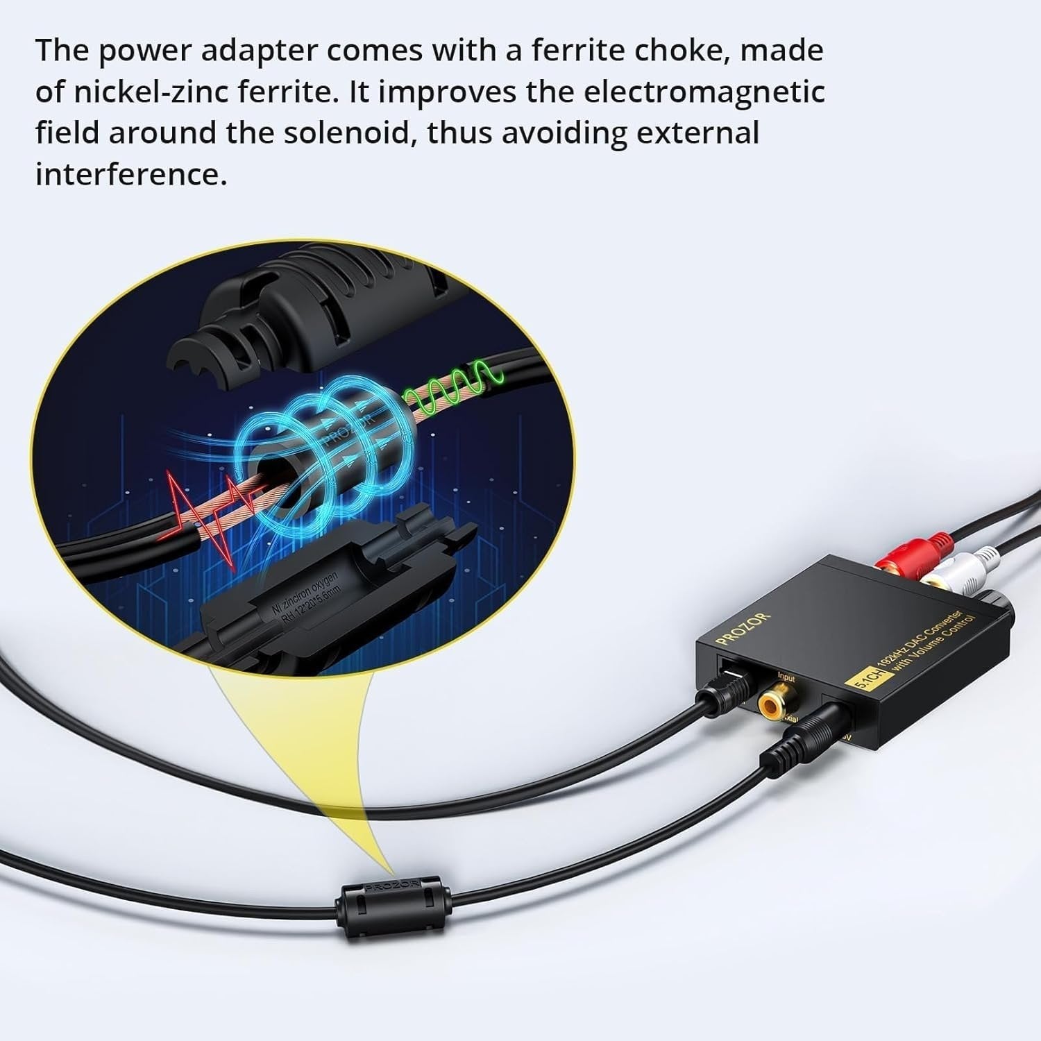 NÖRDIC Digital til Analog DAC 192Khz 5.1CH Koaksial Toslink DTS Dolby AC3