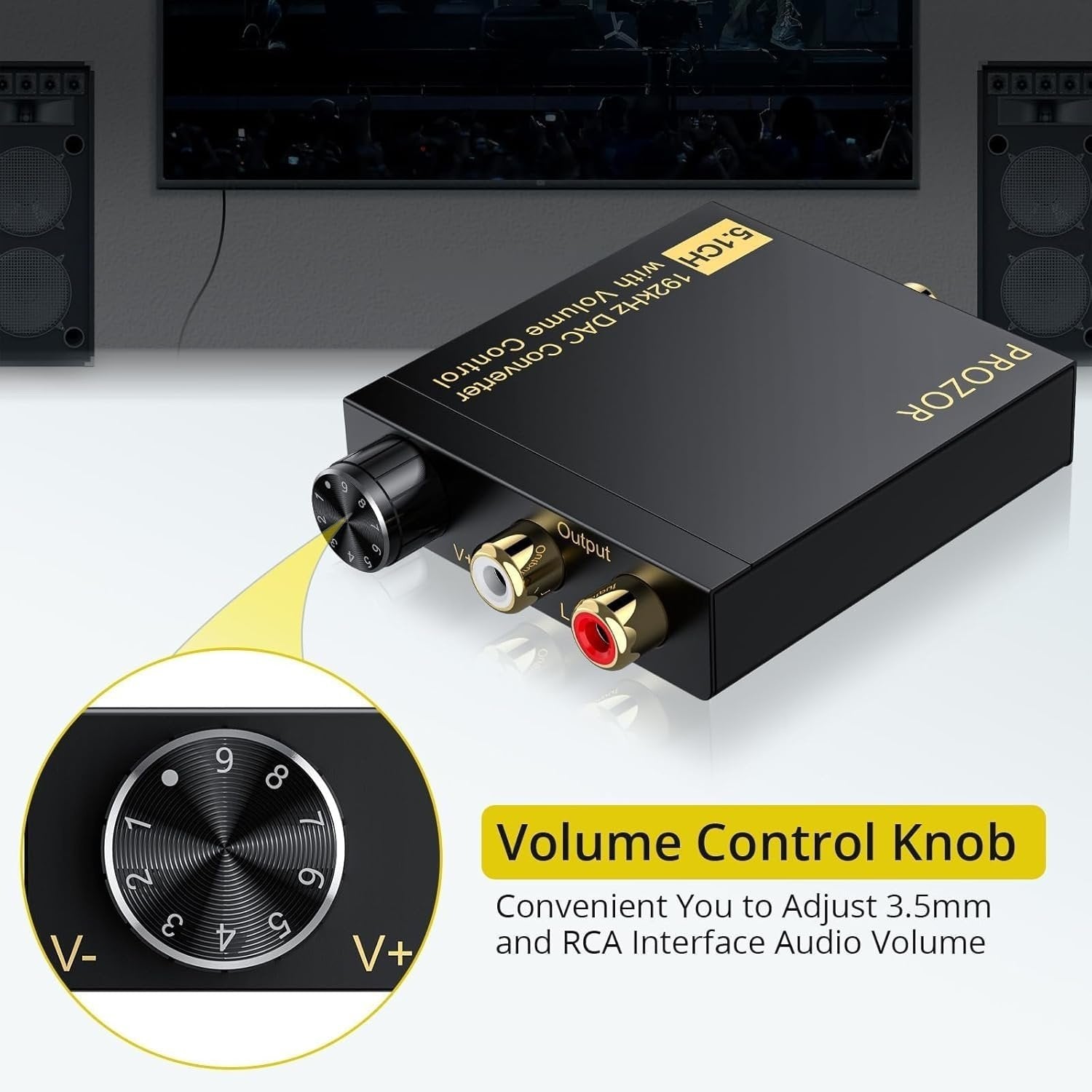 NÖRDIC Digital til Analog DAC 192Khz 5.1CH Koaksial Toslink DTS Dolby AC3