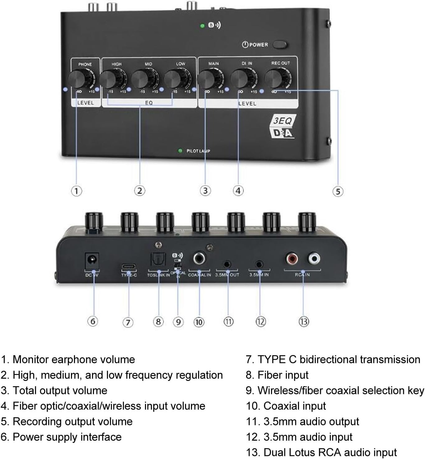 NÖRDIC digitalt og analogt lydinterface med bluetooth