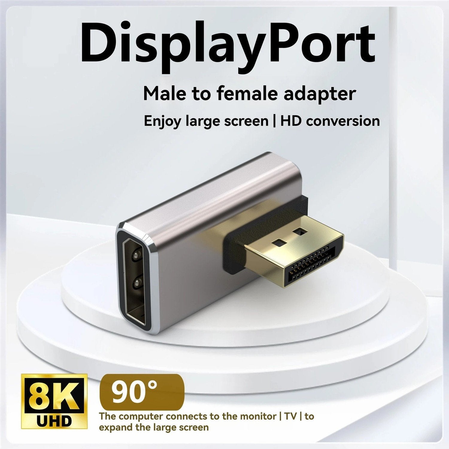 NÖRDIC Displayport adapter han til hun 8K60Hz 4K144/120/60Hz