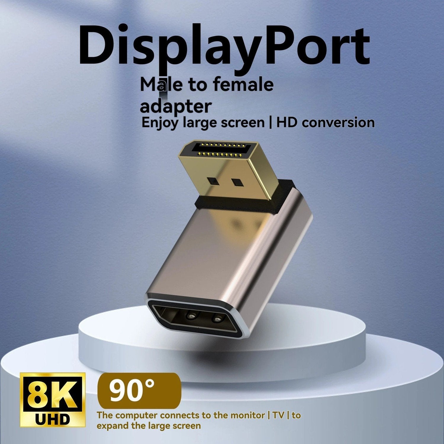 NÖRDIC Displayport adapter han til hun 8K60Hz 4K144/120/60Hz