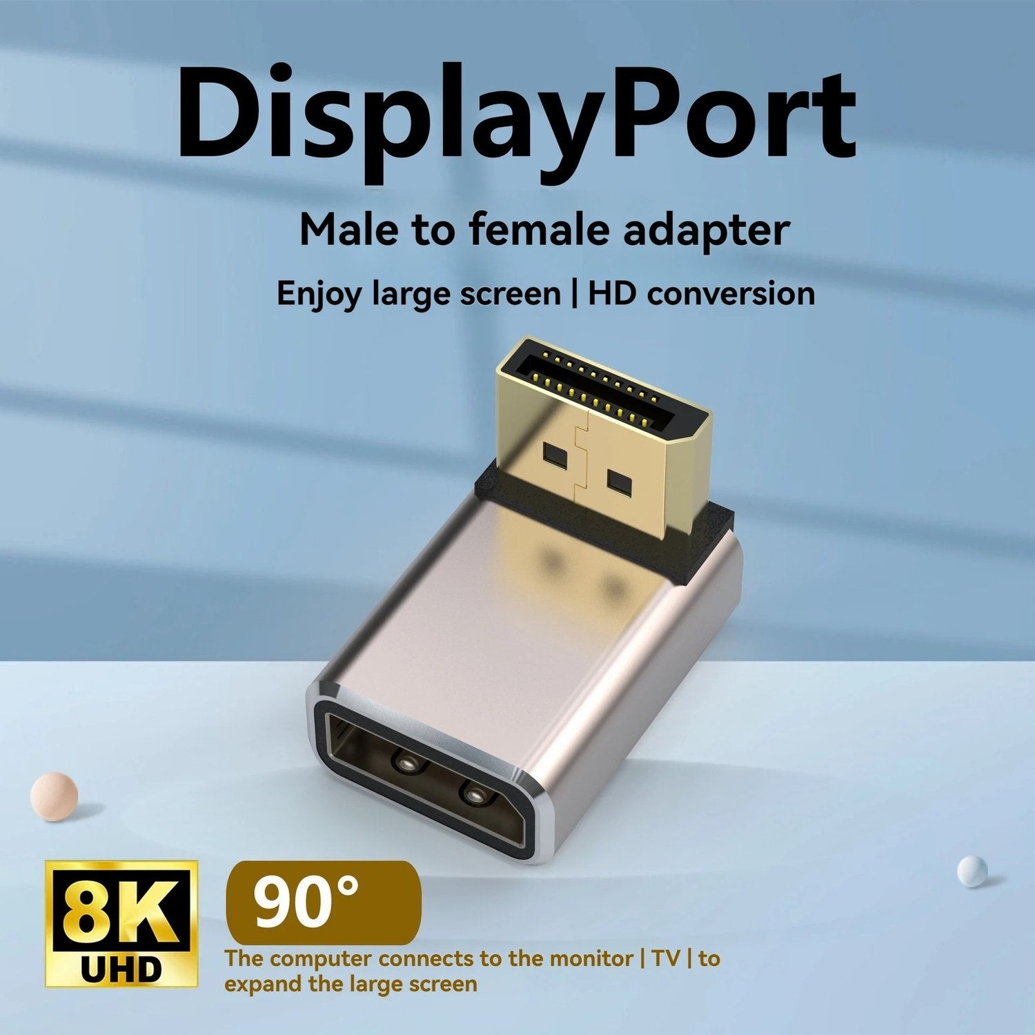 NÖRDIC Displayport adapter han til hun 8K60Hz 4K144/120/60hz