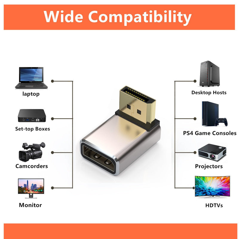 NÖRDIC Displayport adapter Male to Female 8K60Hz 4K60/144Hz