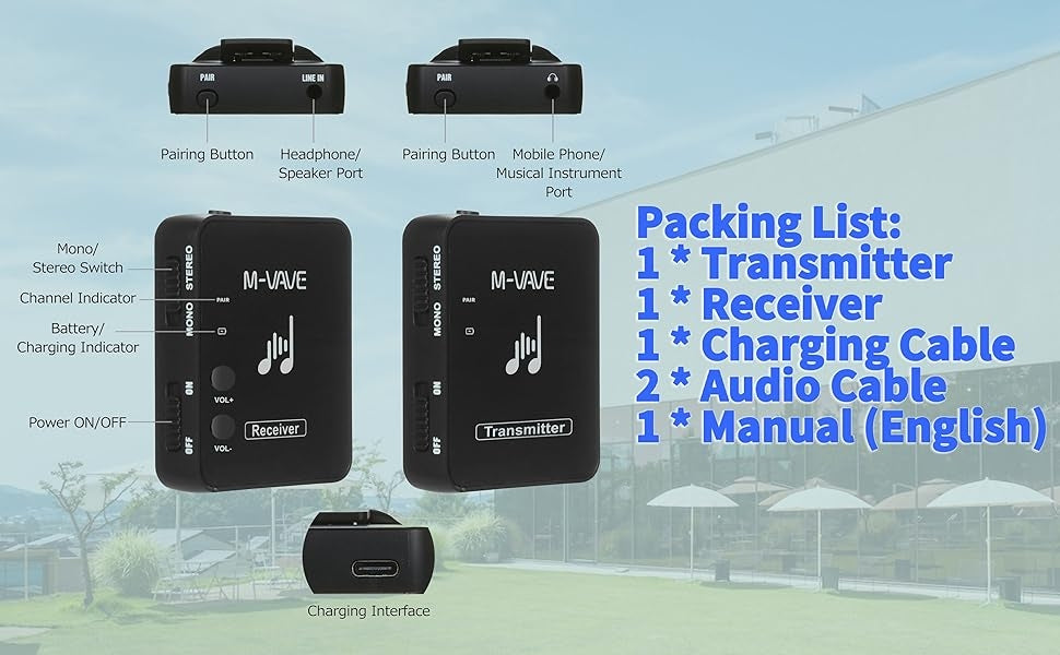 NÖRDIC Earphone Monitor Transmission System Rechargeable Receiver