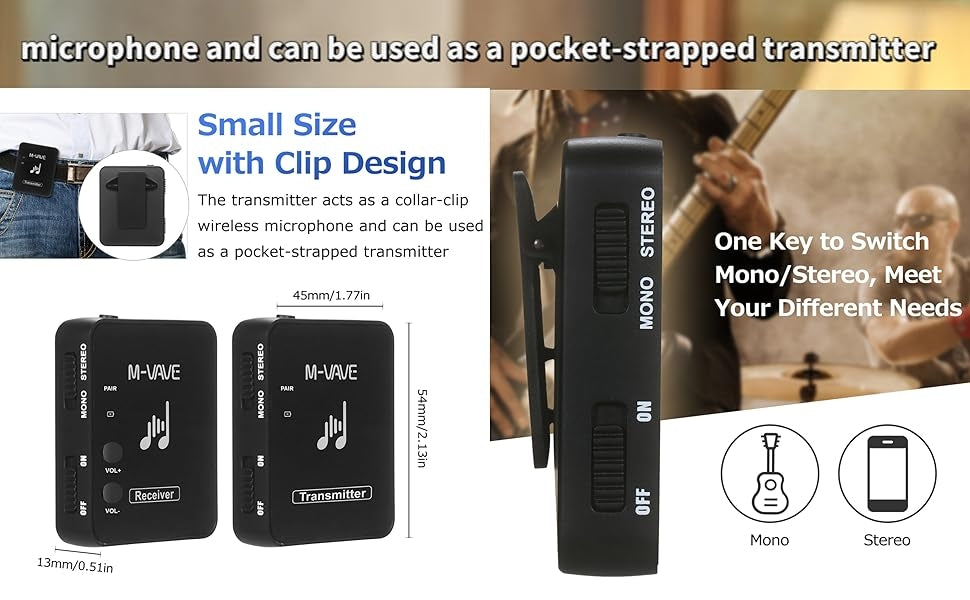 NÖRDIC Earphone Monitor Transmission System Rechargeable Receiver