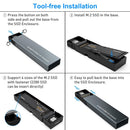 NÖRDIC Eksternt opbevaringsskab M.2 NVMe og SATA SSD til USB-A og USB-C M-Key B-Key og B+M Key UASP 2280 2260 2242 2230