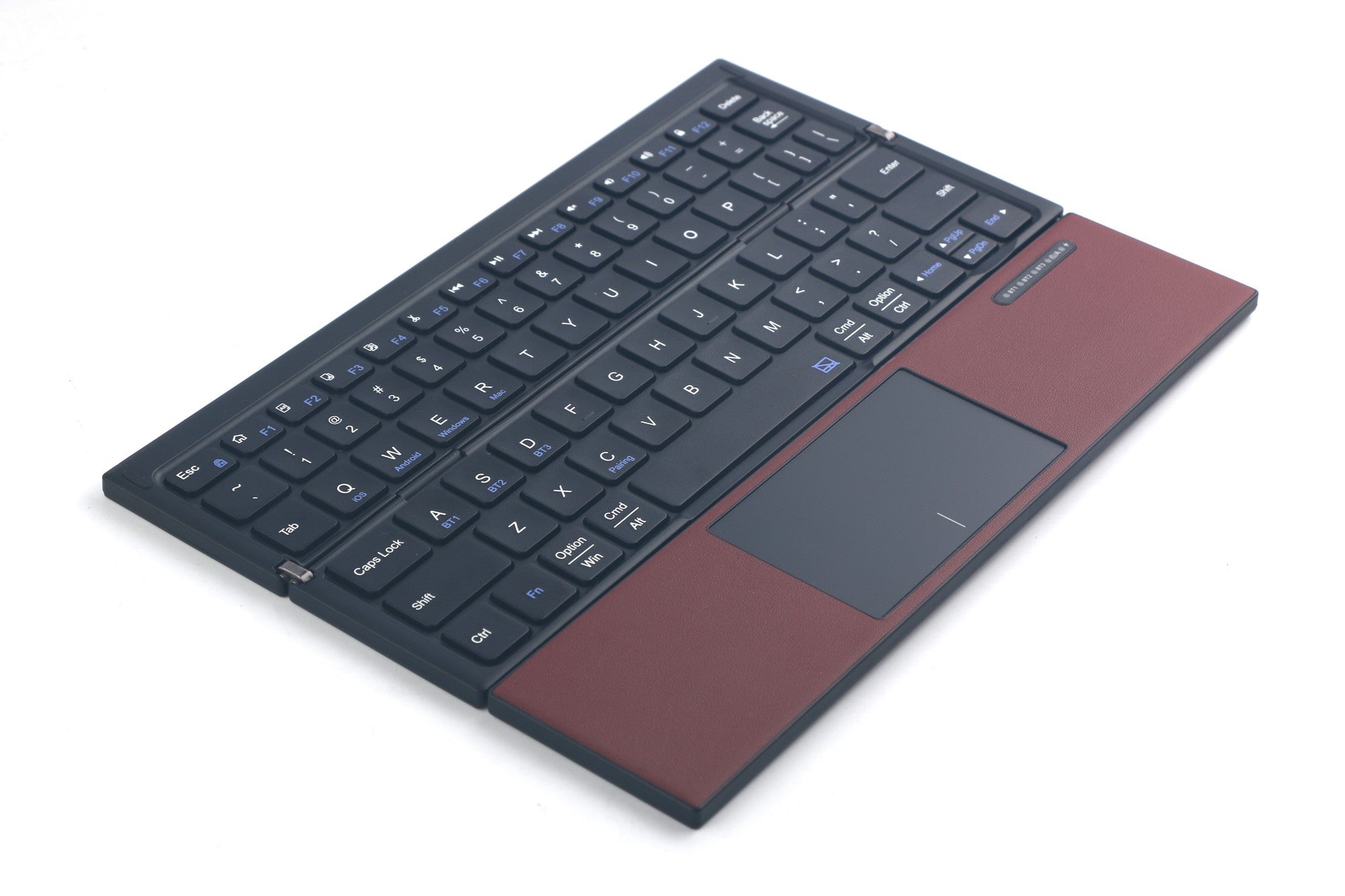 NÖRDIC foldbart Bluetooth-tastatur med touchpad til iOS, Android, Windows, laptop, PC, tablet og smartphone, US layout