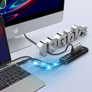 NÖRDIC GEN 3.2 USB-C og USB-A drevet Hub 7ports 7x10Gbps 1m kabel