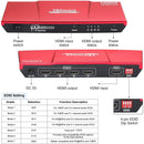 NÖRDIC HDMI 2.0 4K 60Hz 4: 4: 4 splitter 1-4 EDID 18Gbps CEC HDR, Dolby og DTS, LPCM7.1 Metal