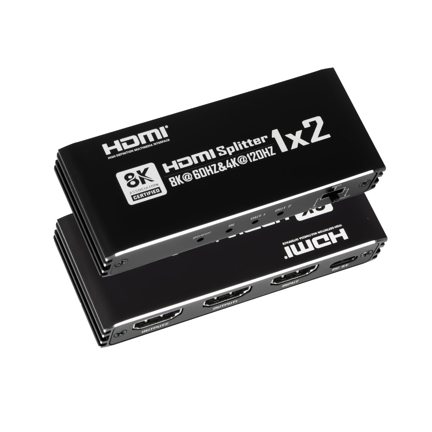 NÖRDIC HDMI 2.1 Splitter 1 til 2 8K60Hz 4k120Hz