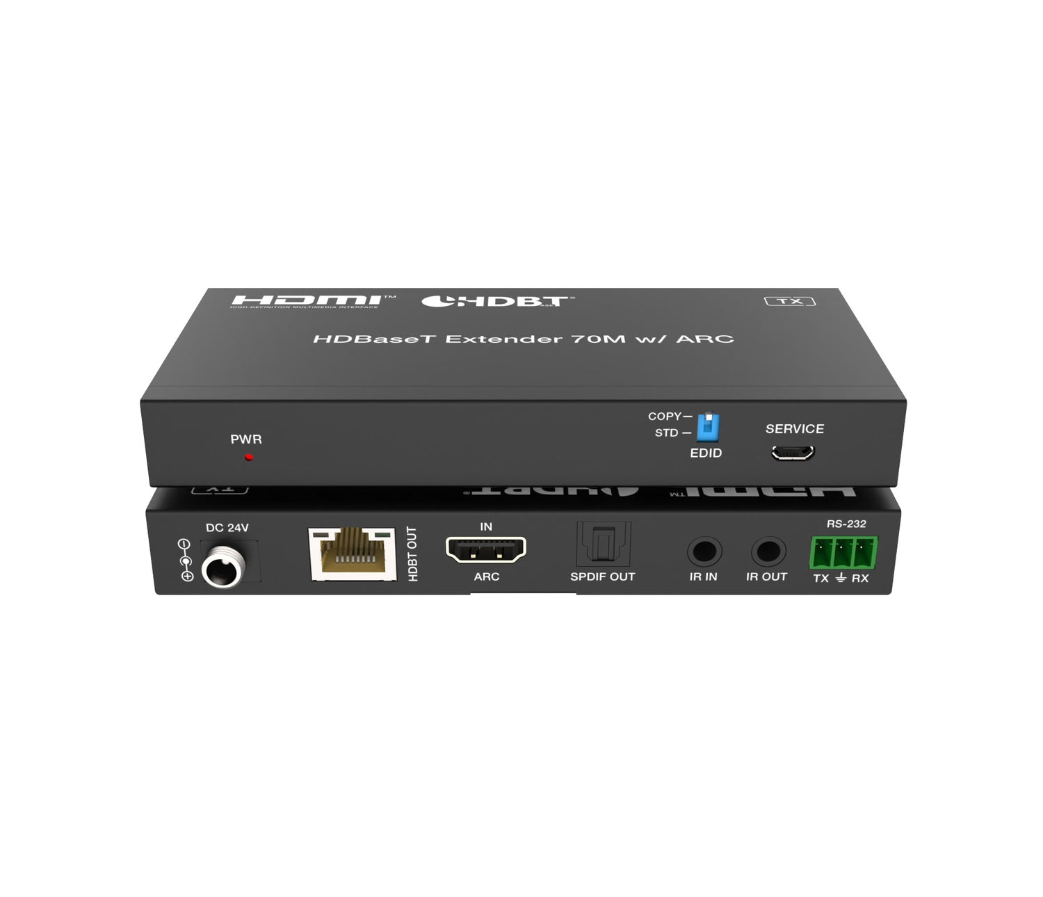 NÖRDIC HDMI 4K60 HDBaseT forlænger med Toslink og ARC 70m CAT6
