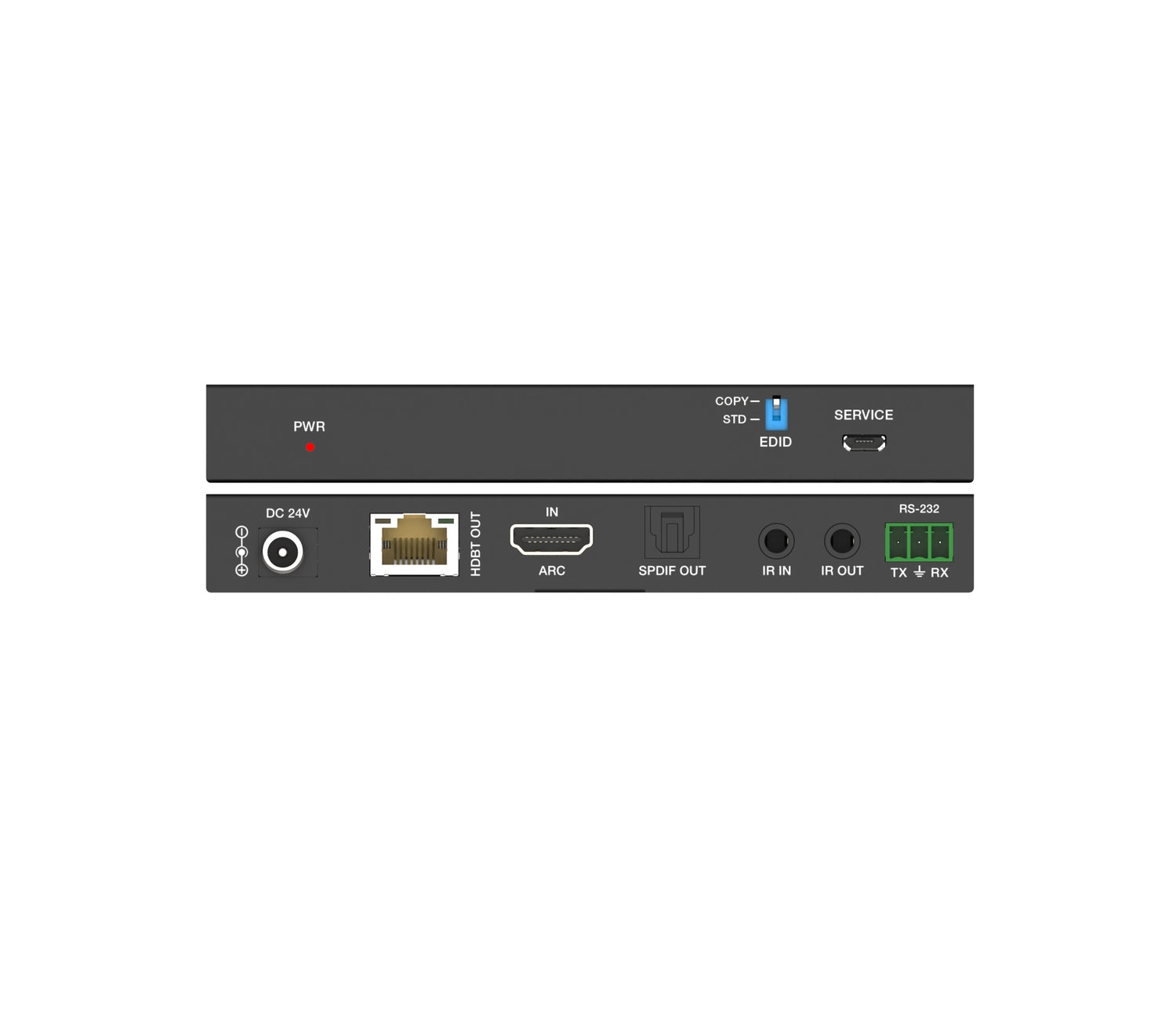 NÖRDIC HDMI 4K60 HDBaseT forlænger med Toslink og ARC 70m CAT6