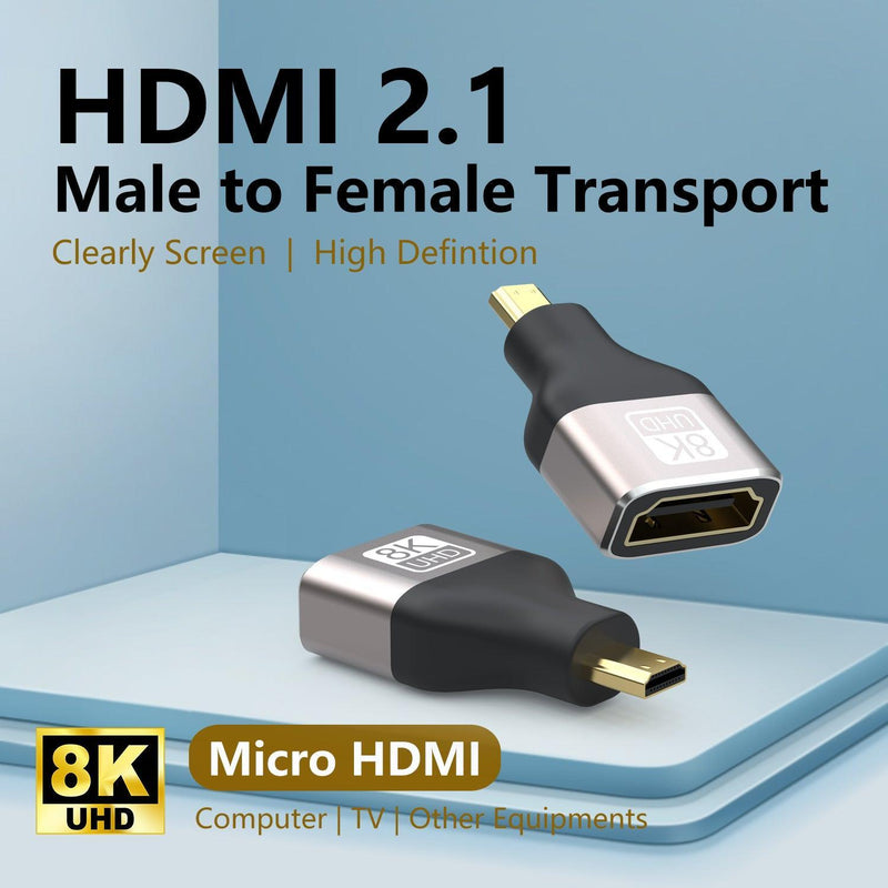 NÖRDIC HDMI 8K Adapter HDMI hun til Micro HDMI han