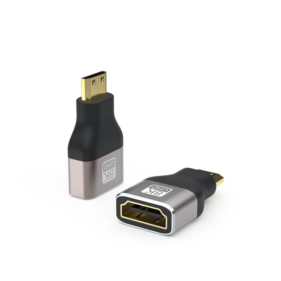 NÖRDIC HDMI 8K Adapter HDMI hun til Mini HDMI han