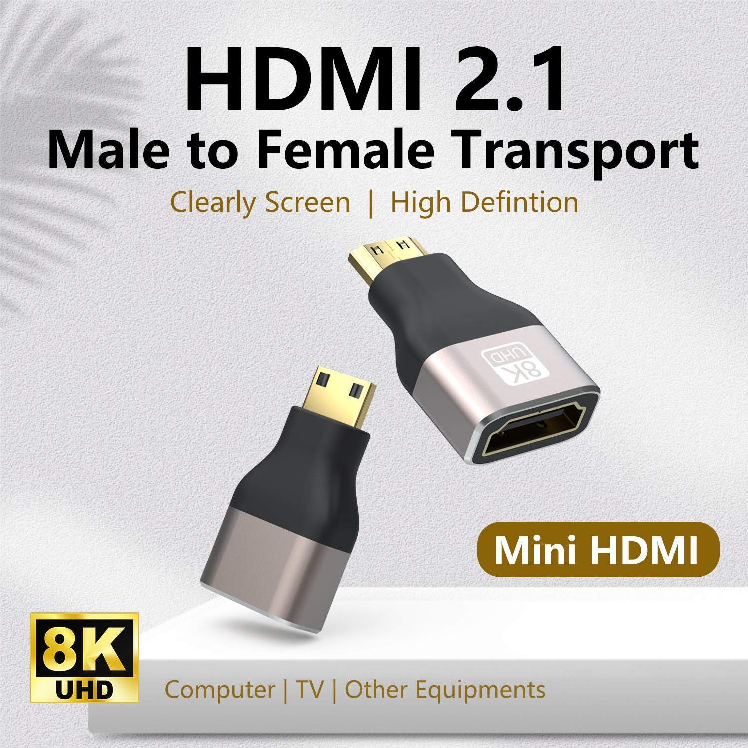 NÖRDIC HDMI 8K Adapter HDMI hun til Mini HDMI han