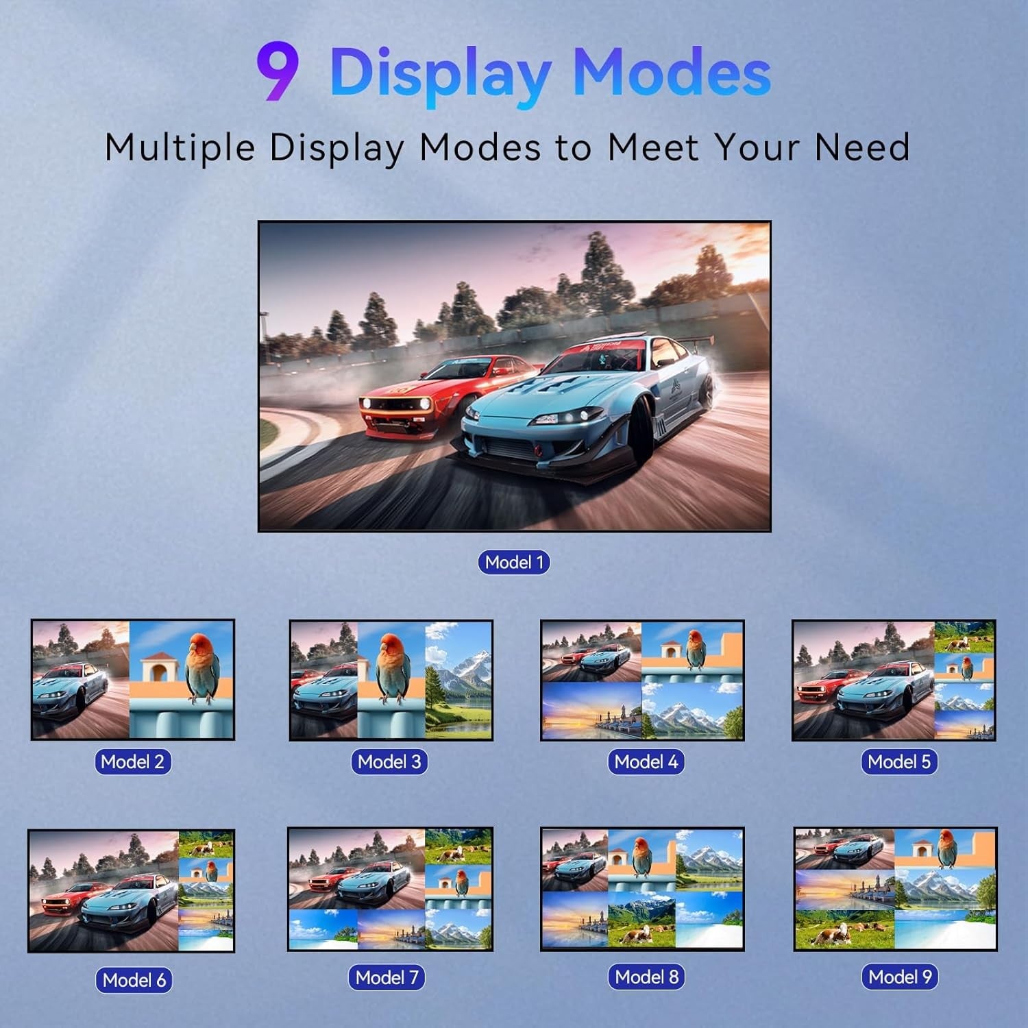 NÖRDIC HDMI Multi-Viewer 6 in 1 Out Sømløs Switcher 1080P HDMI HUB-switch til flere indgange, splitter til flere skærme