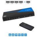 NÖRDIC HDMI 2.1 Switch 4 til 1 8K60Hz 4K120Hz CEC HDR Dolby Atmos, True HD, Digital Plus, DTS-HD Master