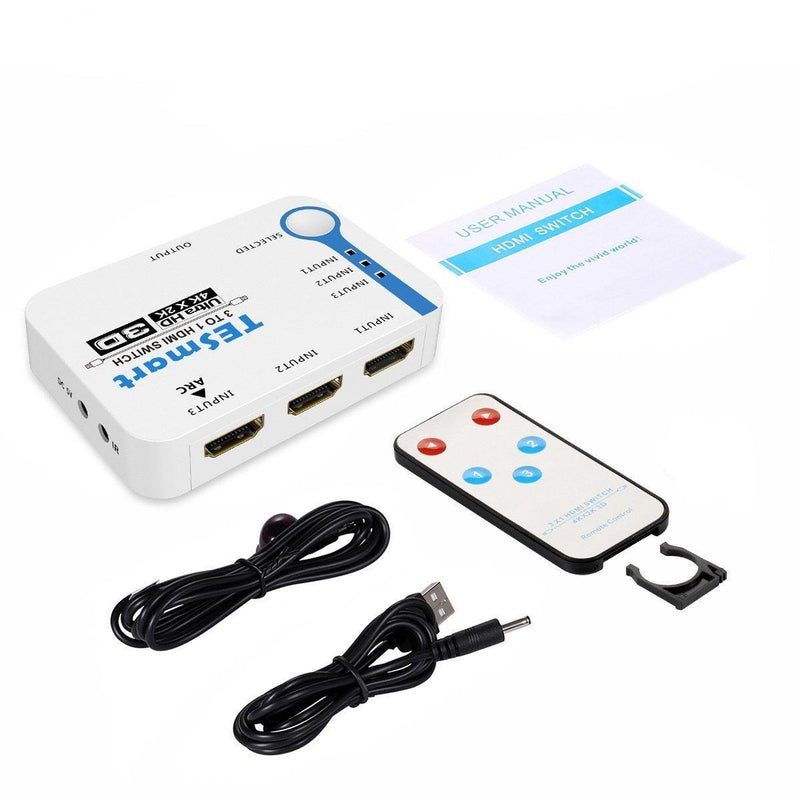 NÖRDIC HDMI Switch 3 til 1 støtte til 4K 30Hz Fuld HD1080P 3D ARC 10,2Gbps