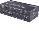 NÖRDIC HDMI Switch 4 til 1 med 7.1 lydudtrækker ARC SPDIF stereo 3,5 mm lyd 4K60hz HDCP2.2 3D HDR10 18 Gbps