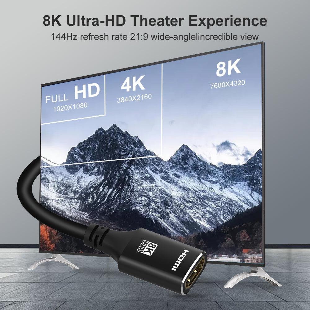 NÖRDIC HDMI forlængerkabel 1.5m 8K60Hz 4K144 HDMI 2.1 48Gbps Ultra High Speed HDMI