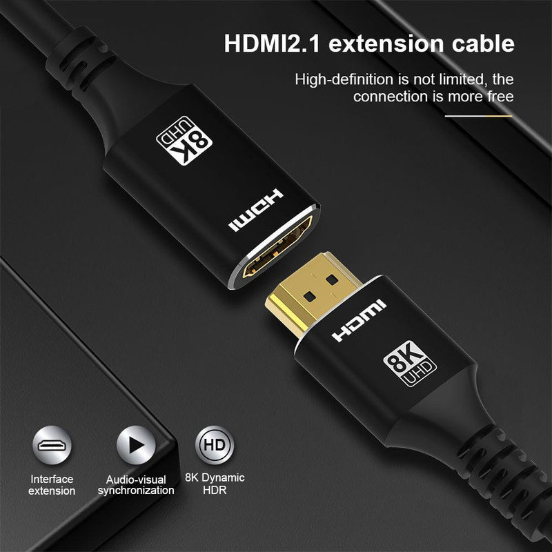 NÖRDIC HDMI forlængerkabel 2m 8K60Hz 4K144 HDMI 2.1 48Gbps Ultra High Speed HDMI