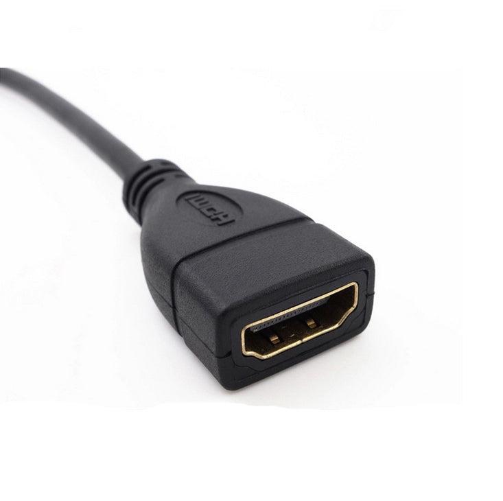 NÖRDIC HDMI-forlængerkabel 2m han til hun sort 4K 30Hz 10.2 Gbps HDMI 1.4 HDMI High Speed med Ethernet