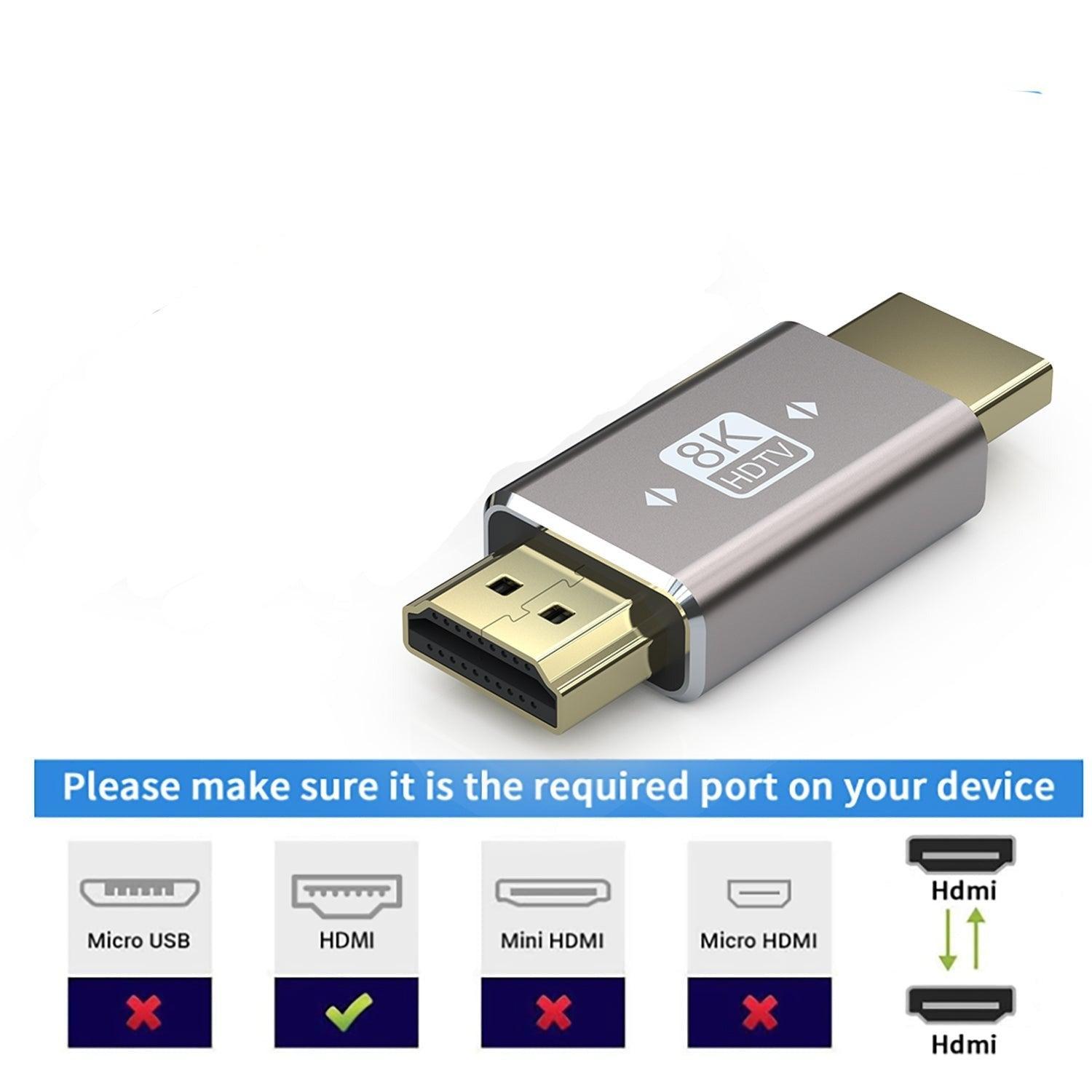 NÖRDIC HDMI kønsskifter adapter han til han 8K60Hz 4K120Hz 48Gbps
