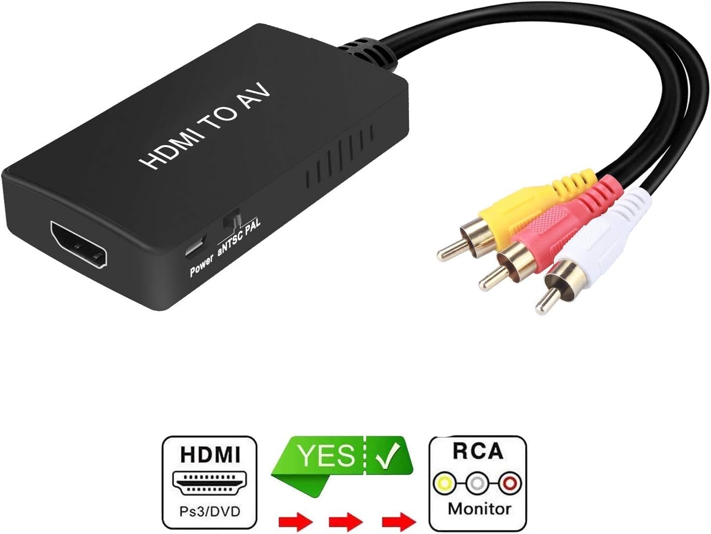 NÖRDIC HDMI til RCA konverter Video/Audio