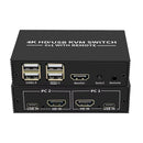 NÖRDIC KVM Switch 2 PC til 1 HDMI 2.0 og 4xUSB til Xbox, PS5, Laptop