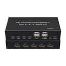 NÖRDIC KVM Switch 4 PC til 1 HDMI 4K 60Hz og 4xUSB HDCP 2.2