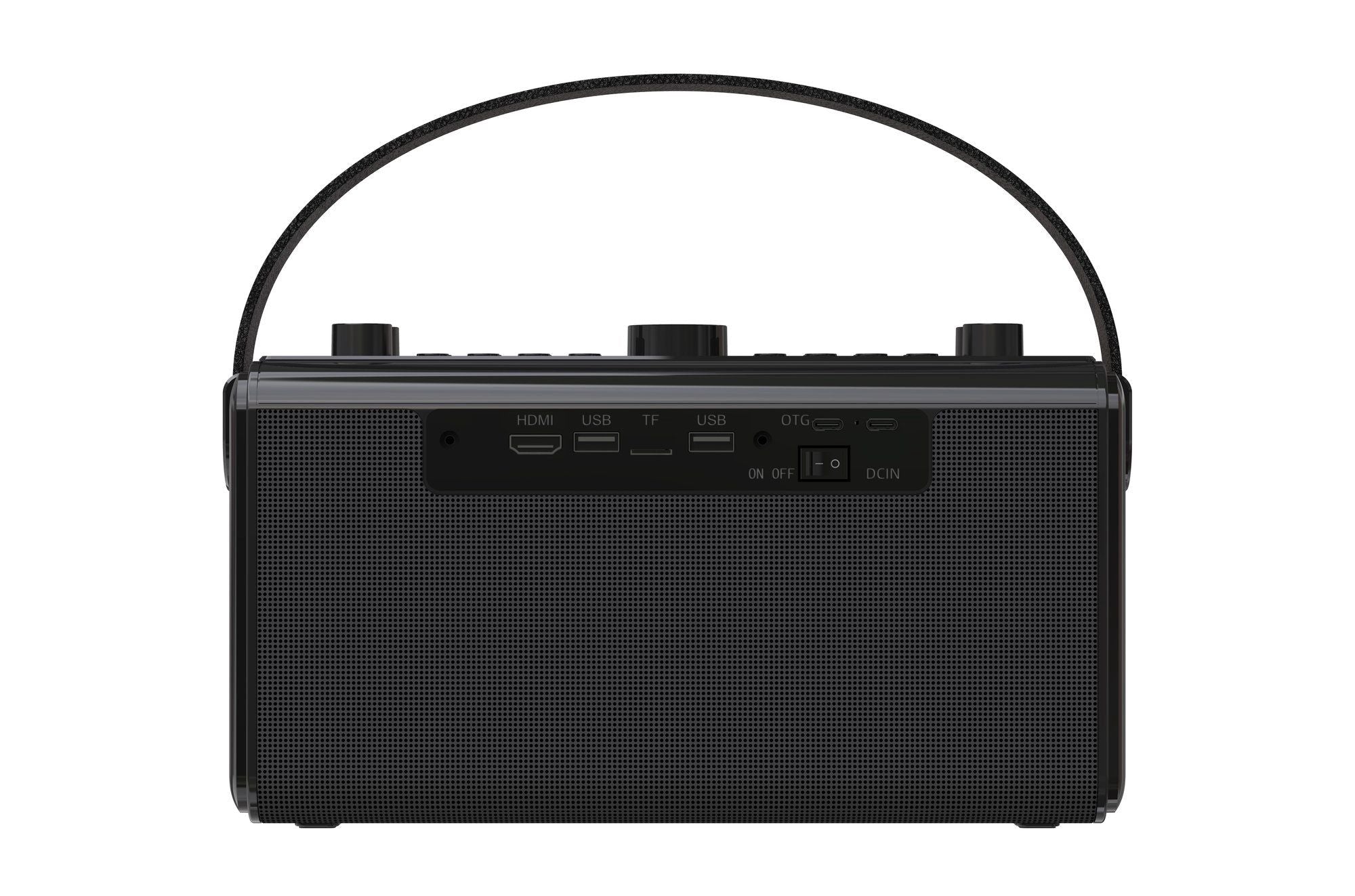 NÖRDIC Karaoke-maskine, indbygget 10,1" HD-lyrics-skærm, understøtter WiFi, Bluetooth, HDMI, USB og MicroSD, med 2 trådløse mikrofoner til hjemmefest