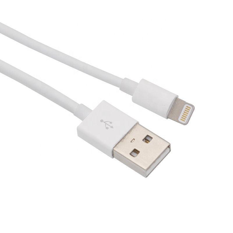 NÖRDIC Lightning Cable (ikke MFI) USB A 1M White 5V 2.1A til iPhone og iPad