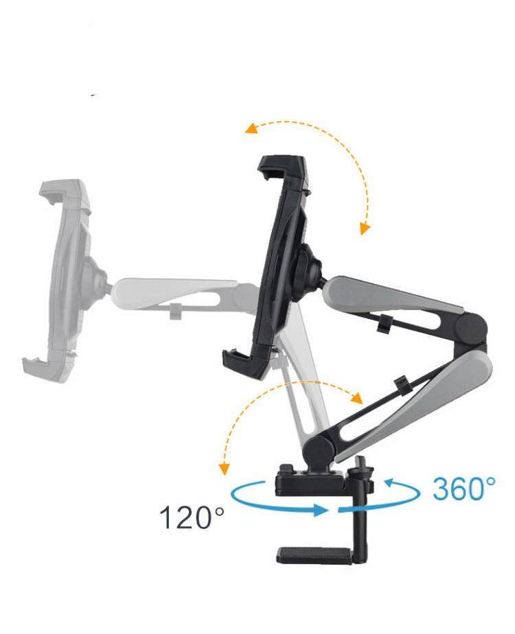 NÖRDIC Mobil- og tabletholder, der kan vippes og drejes 360 graders bordmontering af høj kvalitet