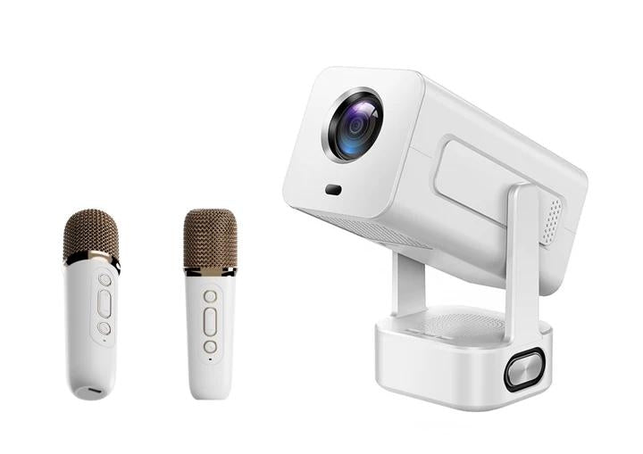 NÖRDIC Projektor 1080P 300ANSI med 2 Karaoke Mikrofoner