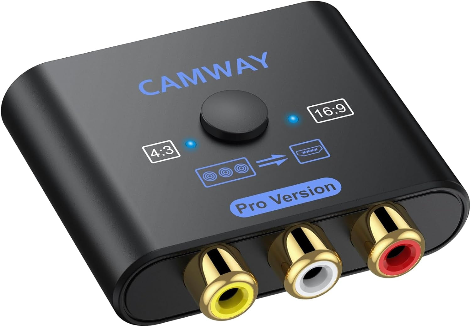 NÖRDIC RCA AV to HDMI Converter 16:9/4:3 1080P  for Wii/PS1/PS2/N64/X-box/DVD/VCR,Mini Composite CVBS Video Audio Converter Supports PAL,NTSC
