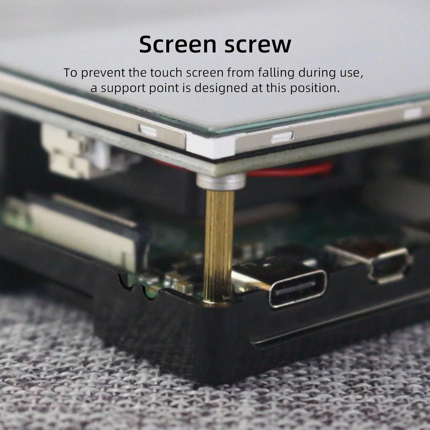 NÖRDIC 3,5" Touchskærm med Raspberry Pi 5-kabinet, 480x320 TFT LCD-panel, 60Hz-skærm med miniblæser og heatsink