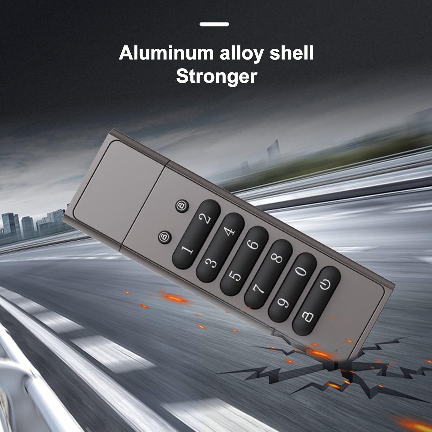 NÖRDIC Sikkert krypteret USB-drev med adgangskodebeskyttelse og lås, AES-256-bit, USB 3.0 til personlig beskyttelse, 512 GB