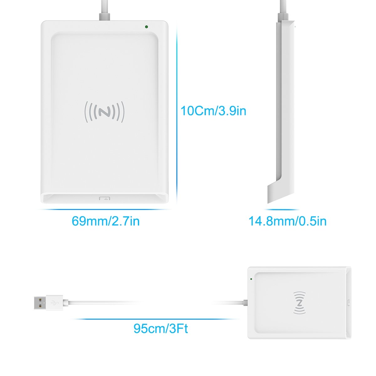NÖRDIC Smart Card-læser med NFC, USB-A
